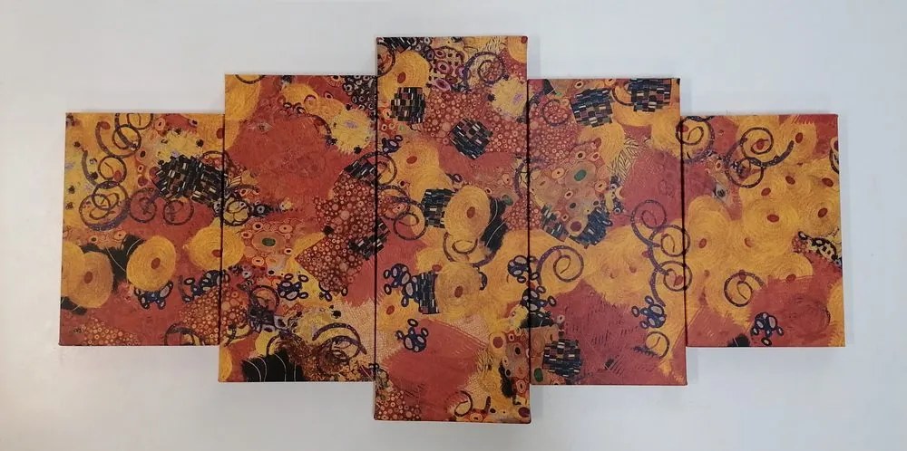 Quadri 5 pezzi – Astrazione ispirata a G. Klimt