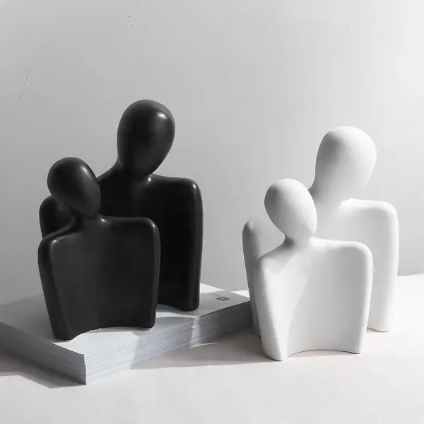 Elegante decorazione da tavolo nera, 20 x 5,5 x 14,5 cm