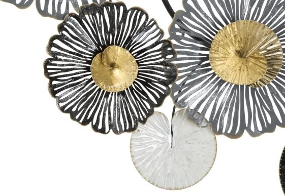 Pannello Decorativo Astratto Troby 143x8,5x64 Cm In Ferro Multicolore