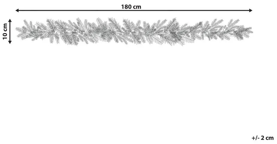 Festone natalizio LED verde e bianco 180 cm WAPTA Beliani