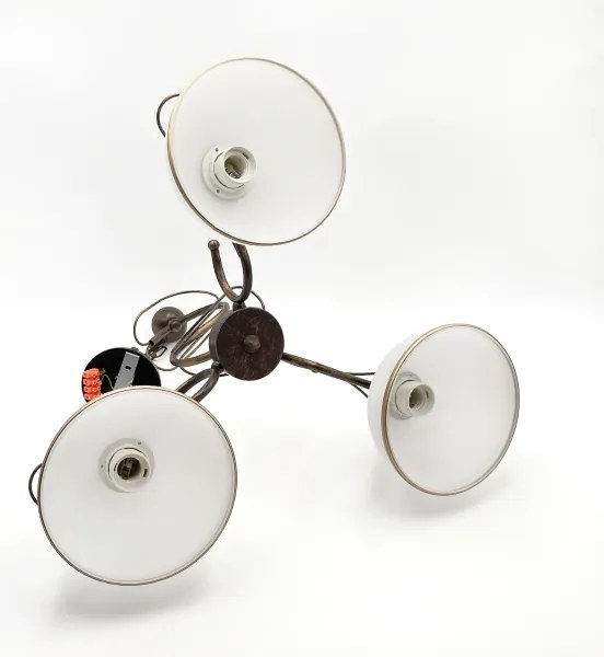 Lampadario a stelo COBRA 3xE27/60W/230V bronzo/patina