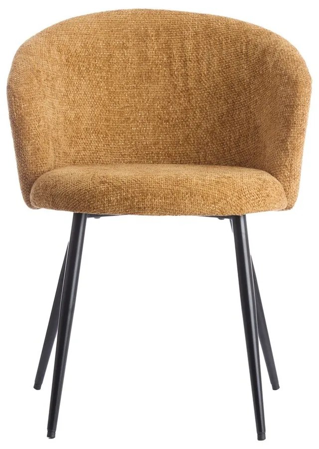 Set di sedie da pranzo giallo ocra in metallo 2 pz Radaja – Light &amp; Living