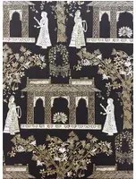Osborne & Little Tapete Pavilion Garden - Chocolate/ Gold