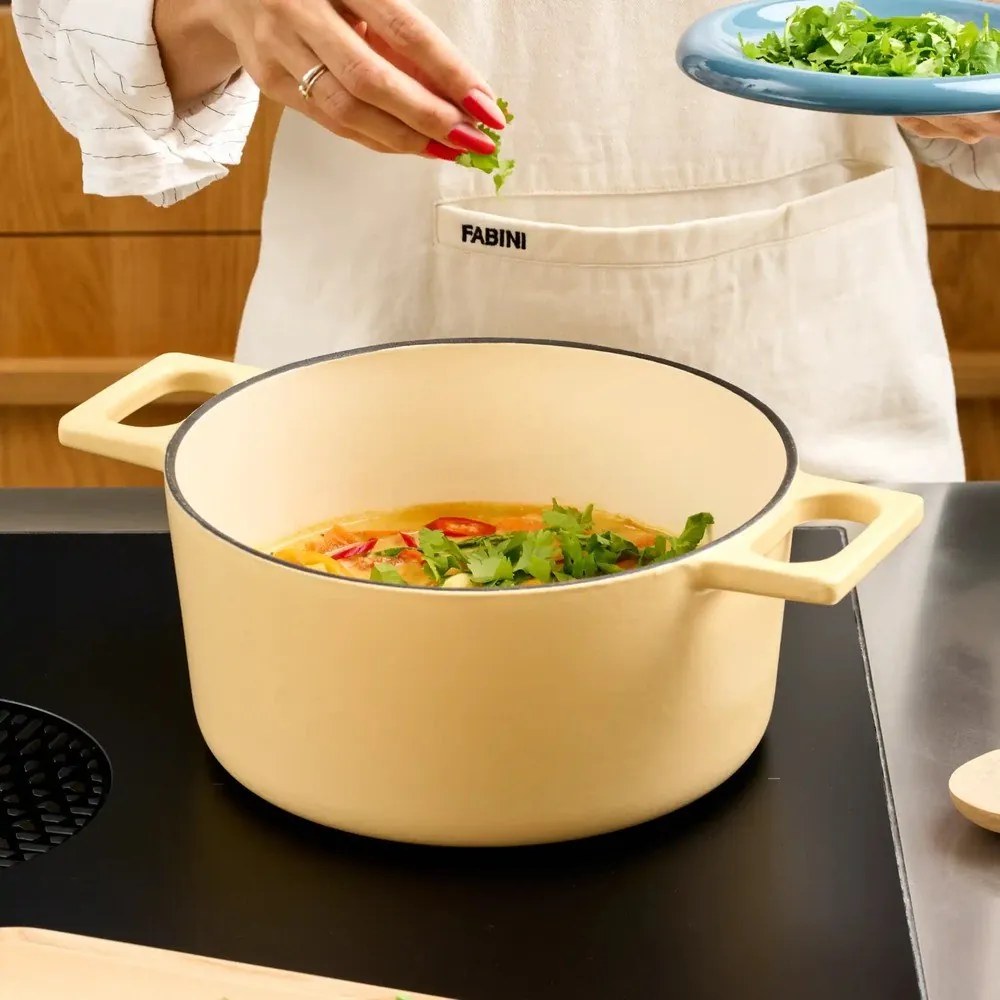 Casseruola in ghisa con coperchio incluso adatta all'induzione 5,5 l Mattia 3.0 – FABINI