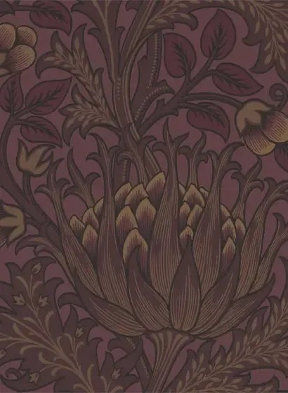 Morris & Co Carta da parati Artichoke - Wine
