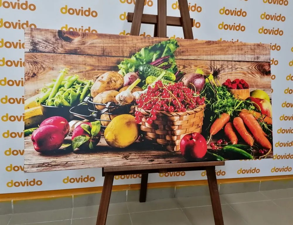 Stampa su tela – Frutta e verdura fresca