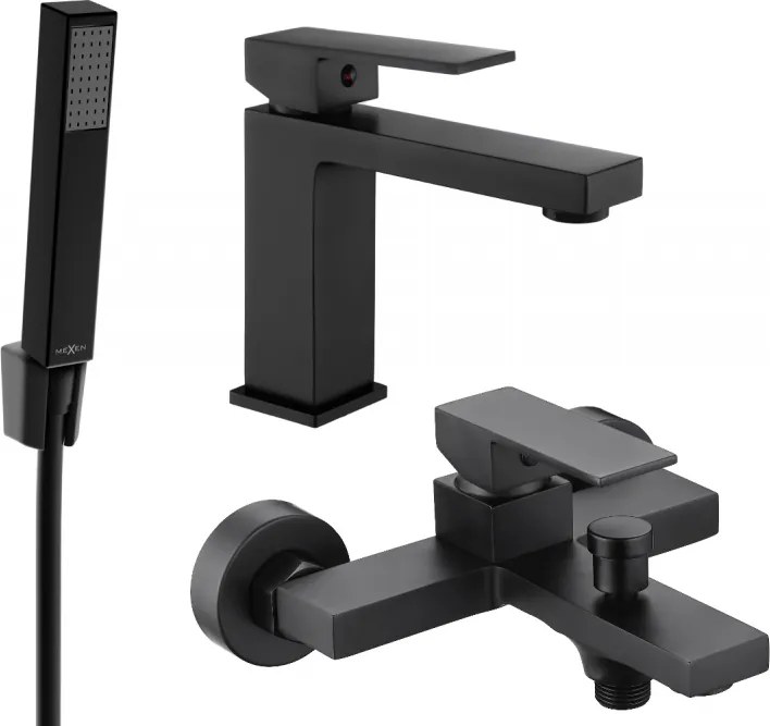 Mexen Uno R77 set da vasca, nero - 71403R77-70