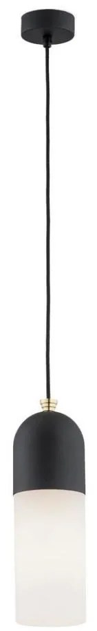 Argon 4213 - Lampadario su corda BURGOS 1xE27/15W/230V nero