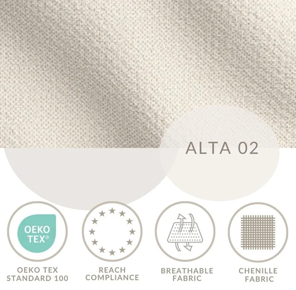 Letto matrimoniale imbottito crema con spazio contenitivo e rete 180x200 cm Lounge L - Maison de Rêve