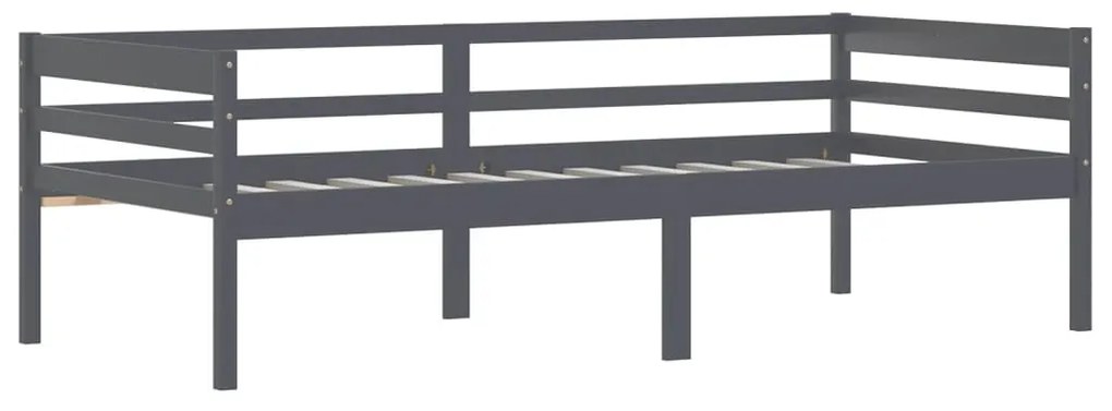 Giroletto Grigio Scuro in Legno Massello di Pino 90x200 cm