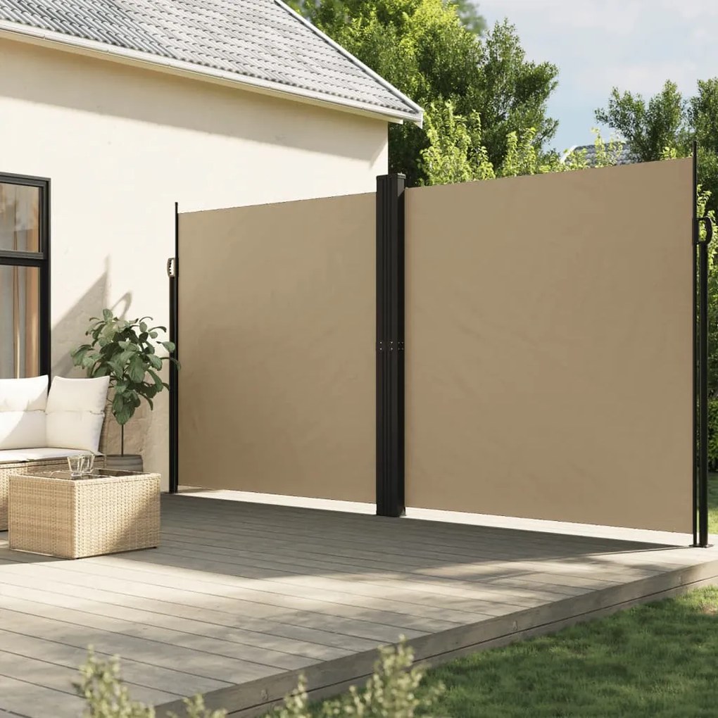Tenda Da Sole Laterale Retrattile Beige 200x1200 Cm /