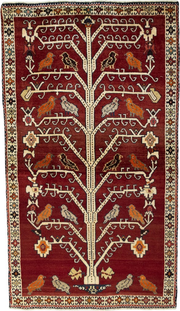 Gabbeh Tappeto 210x120 Rosso (Iran) Annodato A Mano