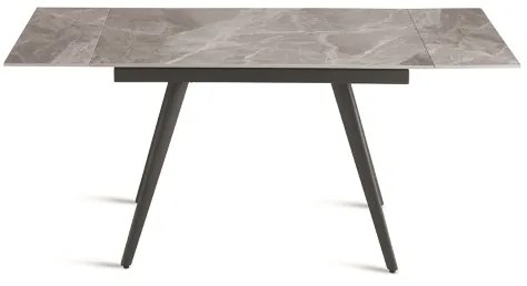 Tavolo con piano effetto Marmo Grigio base metallo allungabile fino a 180 cm ORESTE