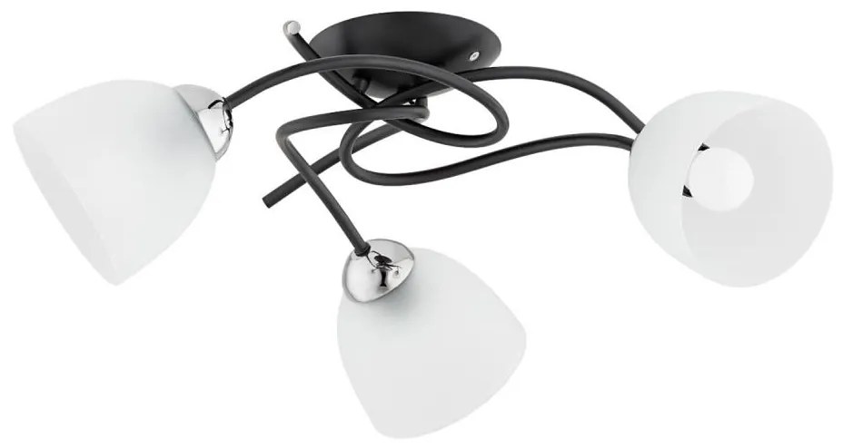 Lampadario a plafone VERWIL 3xE27/15W/230V nero