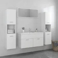 Set Mobili da Bagno Bianco in Truciolato 3071243