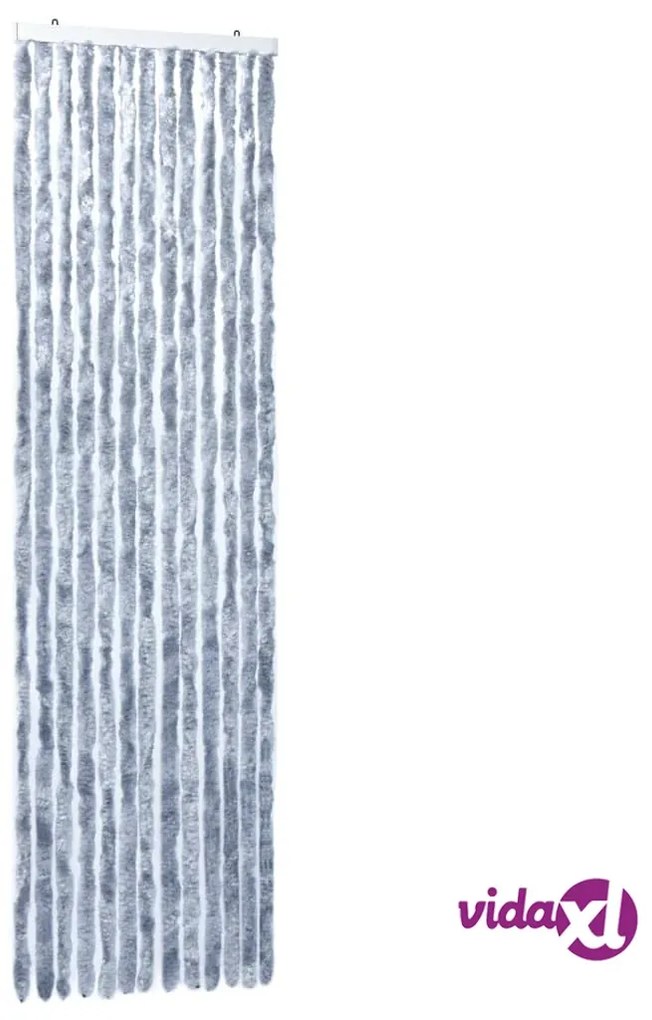 vidaXL Zanzariera Argento 90x200 cm Ciniglia