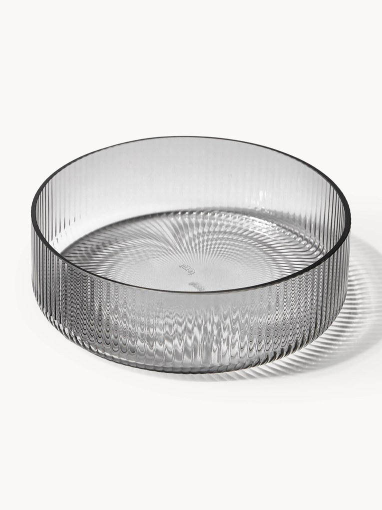 Set di 4 ciotole da portata in vetro soffiato con struttura millerighe Ripple