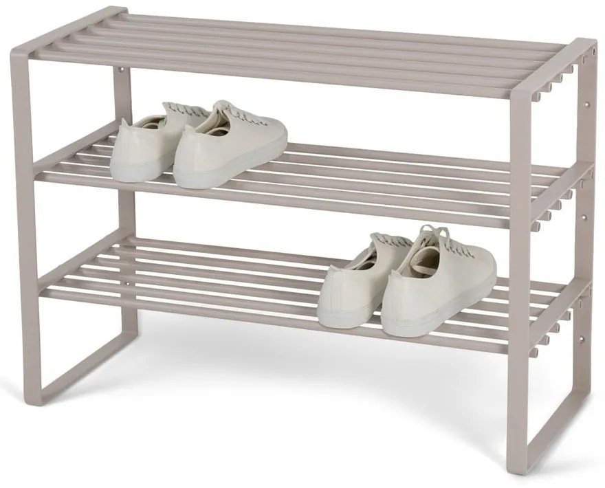 Scarpiera grigio tortora in metallo 70x48,5x29 cm Rex – Spinder Design