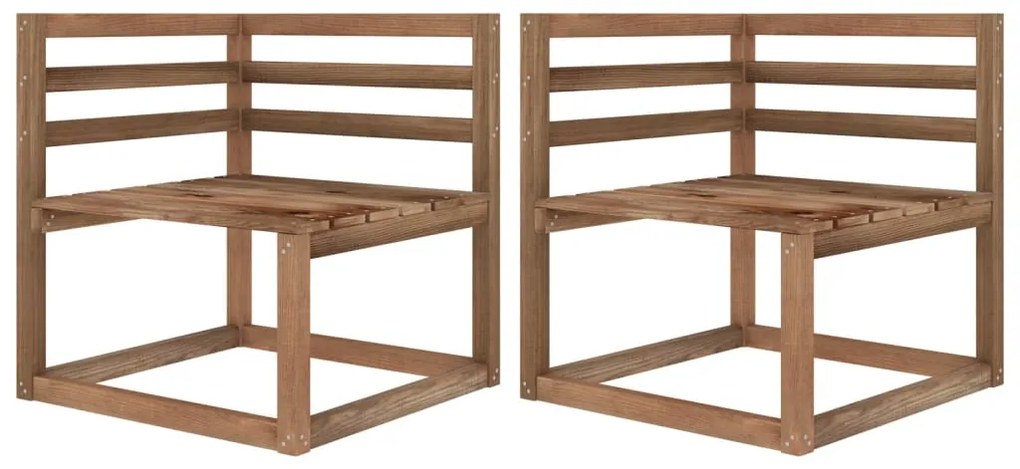 Divano da Giardino Pallet 2 Posti Cuscini Blu Chiaro Legno Pino