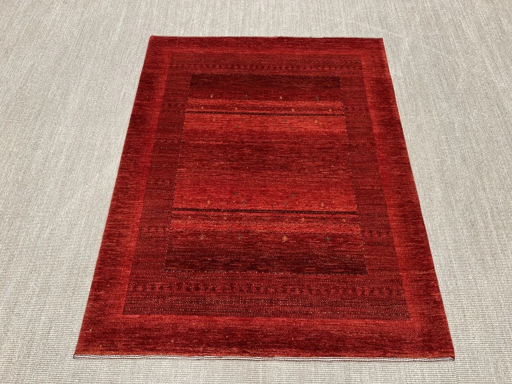 Loribaft Tappeto 190x150 Rosso (Iran) Annodato A Mano