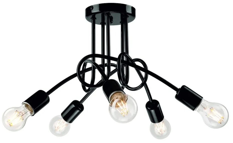 Plafoniera senza paralume nera 46x46 cm Camilla – LAMKUR