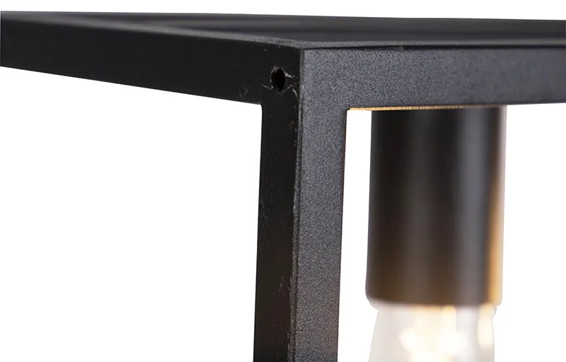 Lampada a sospensione industriale intelligente nera incl. 4 WiFi A60 - Cage