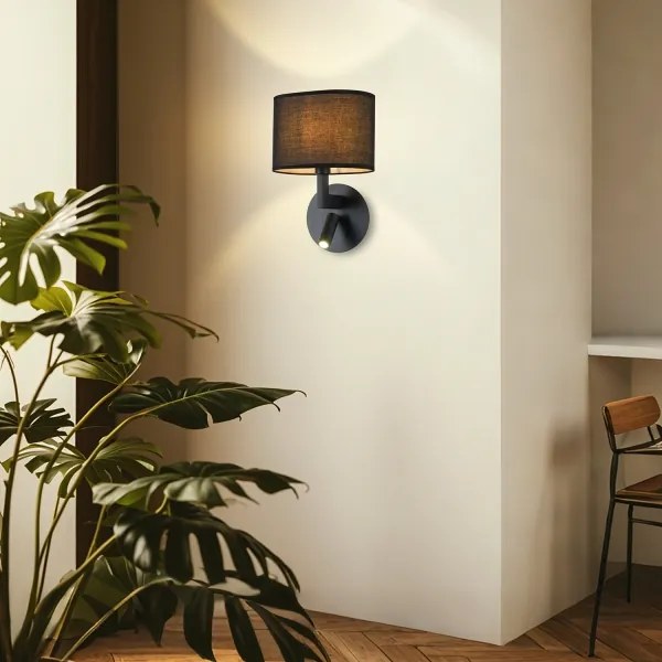 Brilagi - Lampada da parete LED DAYA 1xE14/40W/230V + LED/3W nera