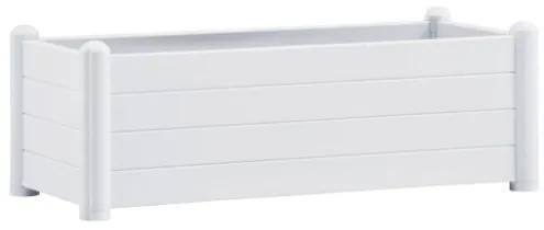 Letto Rialzato da Giardino in PP Bianco 100x43x35 cm