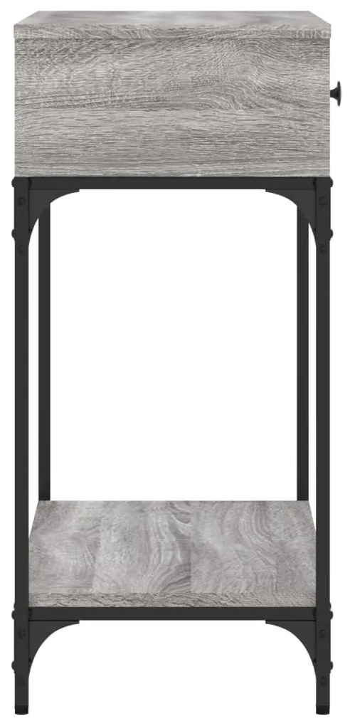 Tavolino consolle grigio sonoma 75x34,5x75cm legno multistrato