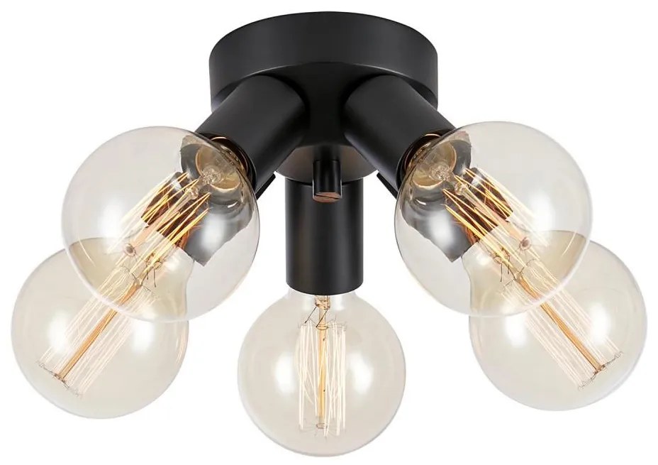 Markslöjd 108552 - Plafoniera MAZZO 5xE27/40W/230V nero