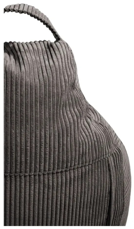 Pouf a sacco per bambini marrone scuro con rivestimento in velluto a coste Game Amuse – SLOWDOWN