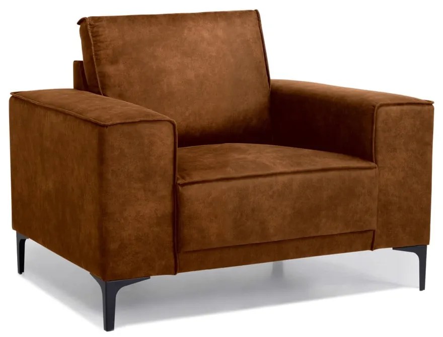 Poltrona in similpelle marrone Copenhagen - Scandic