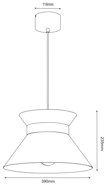 Lampadario a sospensione con filo NORGE 1xE27/15W/230V beige/oro
