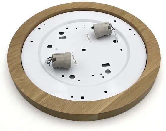 Brilagi - LED Plafoniera BELLADONNA 2xE27/15W/230V diametro 40 cm bianco/quercia