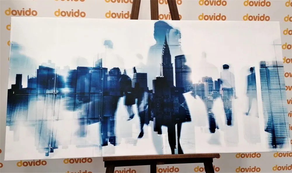 Stampa su tela – Silhouette di uomini d'affari