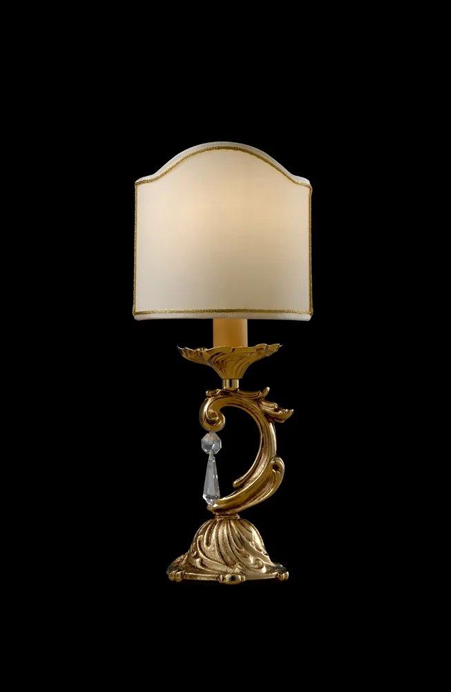 Lume  1 luce in fusione artistica di ottone - 12.684/1- Gold Light and Crystal - Arredo Luce Argento anticato