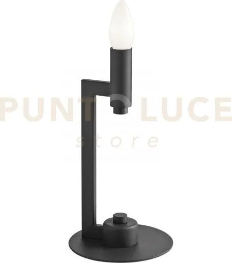 Lume karol grigio 1 luce attacco e14 15x15x37,5cm in metallo