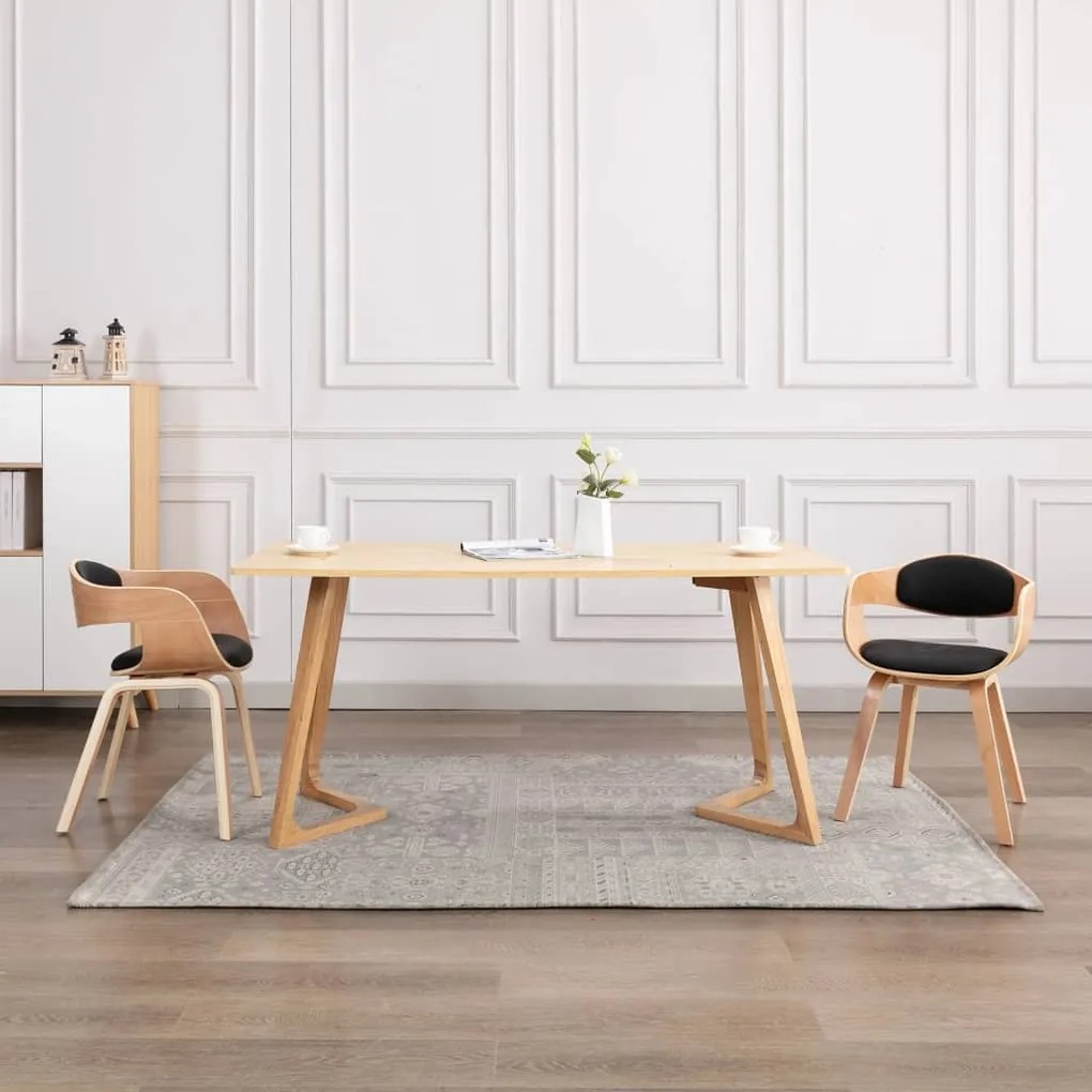 Sedie Da Pranzo 2 Pz İn Legno Piegato E Similpelle /