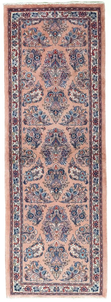 Sarouk Tappeto 70x200 Rosso (Iran) Annodato A Mano