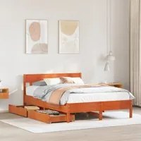 Letto senza Materasso Marrone Cera 120x200 cm in Legno di Pino 3301871