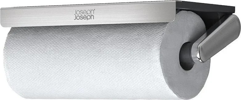 Portarotolo da cucina da parete da parete argentato in plastica RollGrip – Joseph Joseph