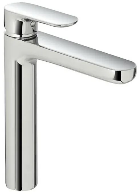 Miscelatore lavabo alto in ottone cromato con piletta click clack Kreo