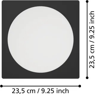 Eglo 901393 - Plafoniera LED ad incasso FUEVA LED/18,5W/230V 21,6x21,6 cm nero