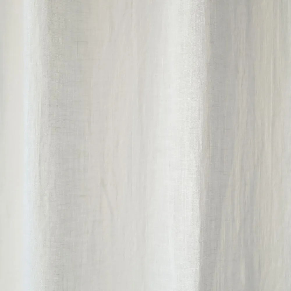 Tenda leggera in lino bianco con tunnel Daytime, 250 x 130 cm White - Linen Tales