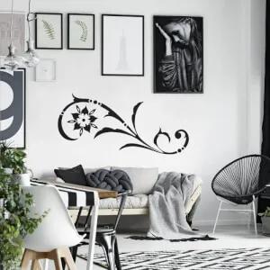 Adesivo da parete - Motivo astratto per il soggiorno | Inspio