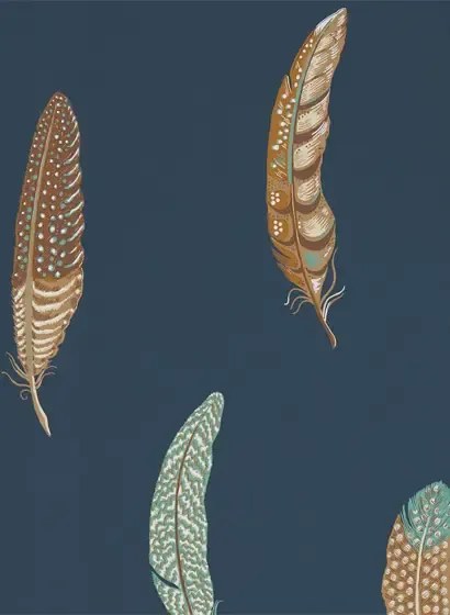 Sanderson Carta da parati Lismore - Indigo