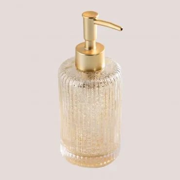 Dispenser di sapone in vetro Melyba Giallo Dorato Trasparente - Sklum