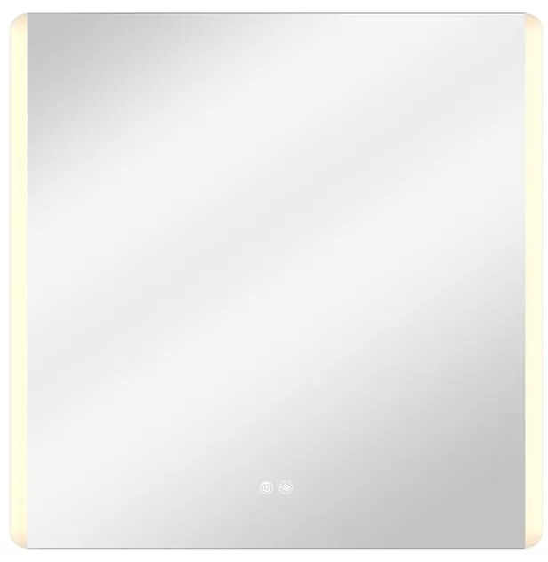 Specchio con illuminazione integrata bagno rettangolare SENSEA L 70 x H 70 x P 3 cm grigio / argento