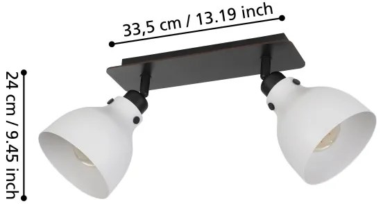 Eglo 43828 - Faretto MATLOCK 2xE27/40W/230V