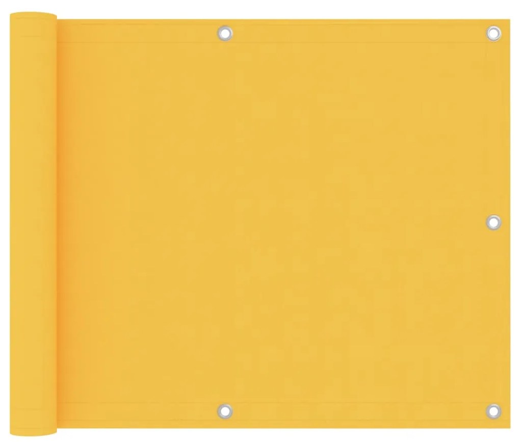 Paravento Da Balcone Giallo 75x500 Cm İn Tessuto Oxford /